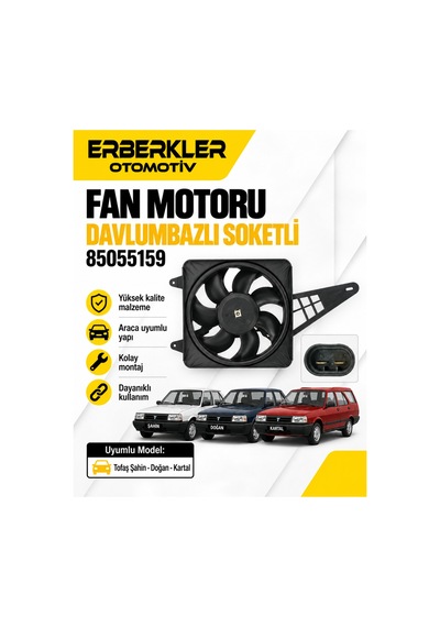 Fan Motoru Davlumbazlı Soketlı Fıat : M131 Slx Mga-83101 85055159 - Erb1705