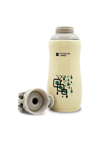 Sema Baby Penguen Kilitli Paslanmaz Çelik Bebek Termosu 600 Ml - Krem STANDART