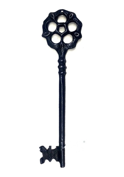 Çiçek Dekoratif Anahtar, 220x56 Mm - Büyük Boy, Vintage, Retro, Çiçekli Stil Süs Aksesuar Anahtar Hmngoxxtptprp Belirtilmemiş