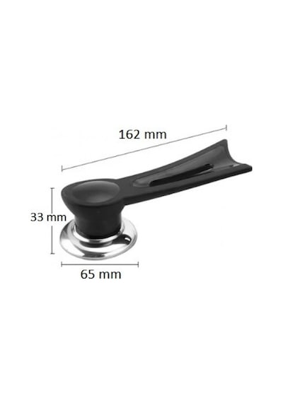 Evrensel Dikey Tasarım Tencere Kapak Kulp Kol 162 33 65 Mm Siyah