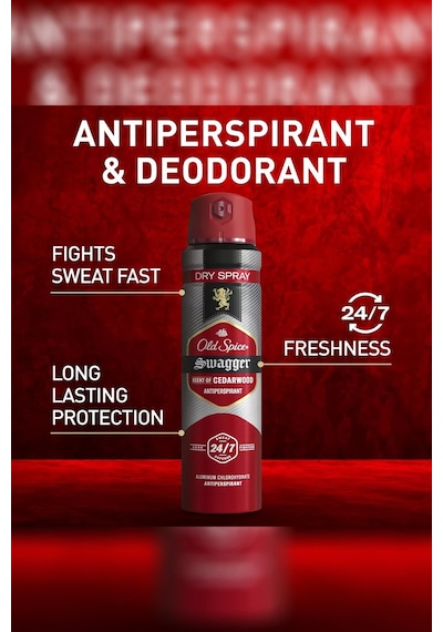 Old Spice Swagger Scent Of Cedarwood Antiperspirant Sprey Deodorant 122gr
