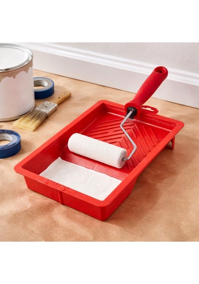 1 Adet Mini Rulo Boyama Kabı Pratik Kullanım Ergonomik Tasarım Dayanıklı Plastik Boya Haznesi Seti Genel