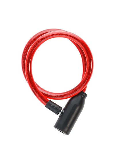 Anahtarlı Bisiklet & Motosiklet Kilidi 11x80 Cm Çelik Tel Bisiklet Bebek Arabası Motor Kilidi Kırmızı