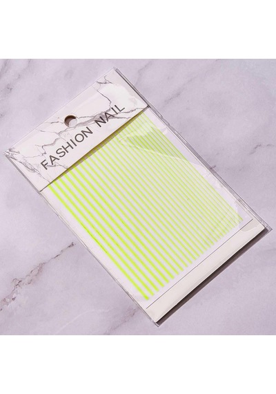 Adanil Nail Art Kendinden Yapışkanlı Şerit Sticker Lime Sarı Yeşil