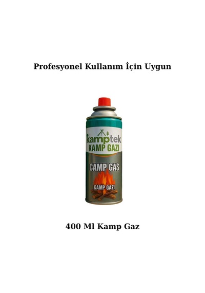 Kamptek Kamp Ocak Gazı Valfli Pürmüz Kartuşu Steel / 15 Adet Gri
