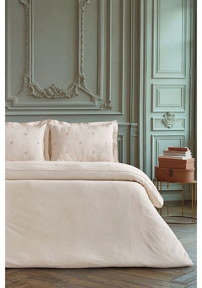 Doqu Home Rosabelle Keten Nevresim Takımı Çift Canvas Ekru