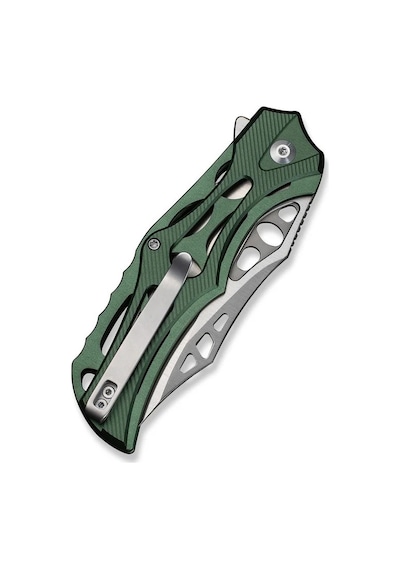 Civivi Biophase Flipper & Button Lock Knife Green Aluminum Handle Kamp Çakı Yeşil