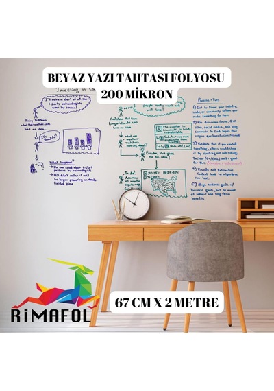 Rimafolrimafol Beyaz Yazı Tahtası Folyosu 67cmx2m 200 Micron Genel