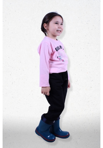 Fyk Kids Kız Çocuk Alt-üst Uzun Kollu Takım Açık Pembe