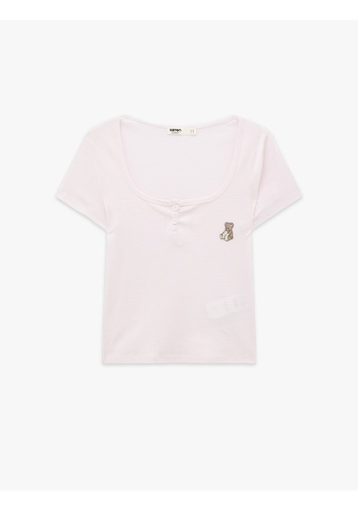Koton Rahat Kalıp U Yaka Kısa Kollu Pamuklu Pijama Üstü Pınk Strıpe 6slk40159mk Pembe Çizgili Koton Rahat Kalıp U Yaka Kısa Kollu Pamuklu Pijama Üstü Pınk Strıpe 6slk40159mk Pembe Çizgili