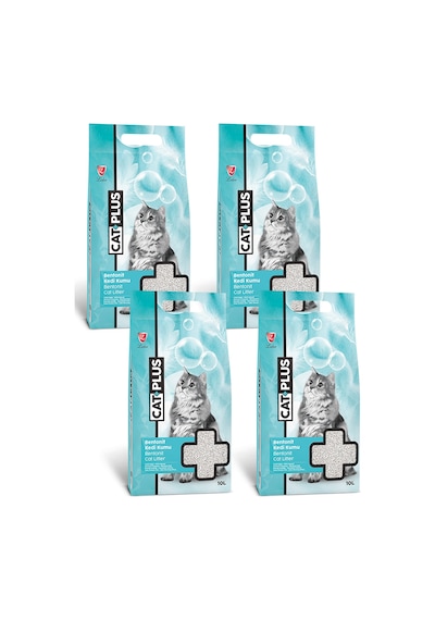 CatPlus Kokusuz Topaklaşan Bentonit Kedi Kumu 4 x 10 L