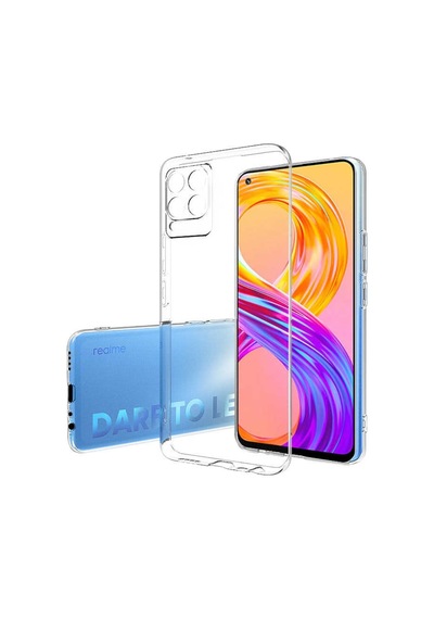 Realme 8 Kılıf Zore Süper Silikon Kılıf Renksiz (545868306) Renksiz