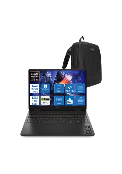 HP Omen 16-AP0012NT C12CGEAH02 Ryzen AI 9 365 16 GB 1 TB SSD 8 GB RTX5070 16" W11H Dizüstü Bilgisayar + Çanta