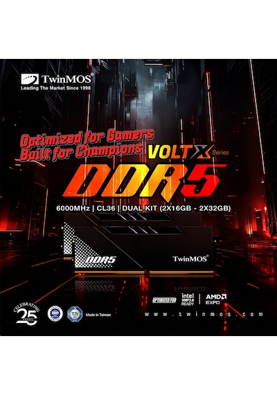 Twinmos 32gb 2x16gb Voltx 6000mhz Cl36 Ddr5 Xmp/expo Dual Kit Ram