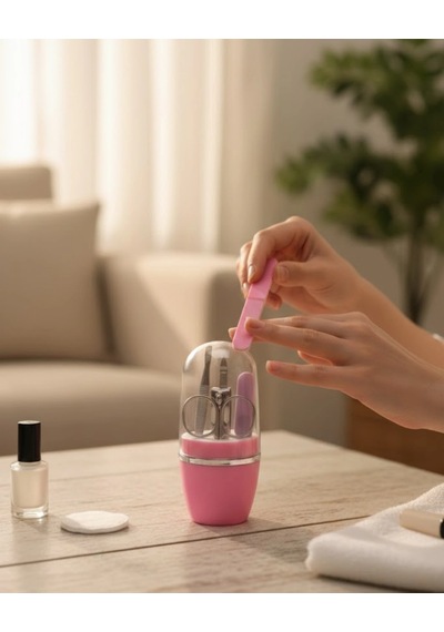 Tırnak Bakım Manikür Pedikür Seti 4 Parça Pembe Minimal Ve Dayanıklı 85309053