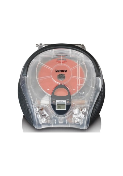 Lenco Scd-24tr - Taşınabilir Stereo Fm Radyo Ve Cd Çalar - Şeffaf