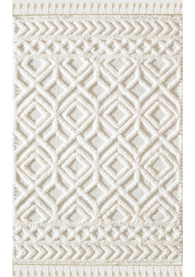 Mariesse Home Elit Bukleli Yumuşak Peluş Post Shaggy Çocuk Odası Oturma Odası Salon Mutfak Halısı 0c830a Krem