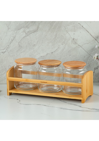 Bambum Bench Plus 4 Parça Standlı Baharat Takımı 1080 Ml Çok Renkli