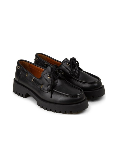 Deery Kadın Hakiki Deri Siyah Marin Loafer - 02036zsyhc02