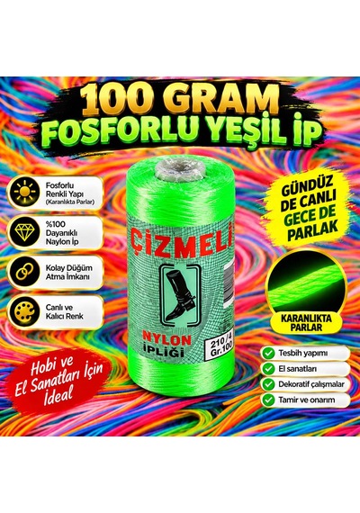 Çizmeli Marka-100 Gram-6 Kat-fosforlu Yeşil Renk