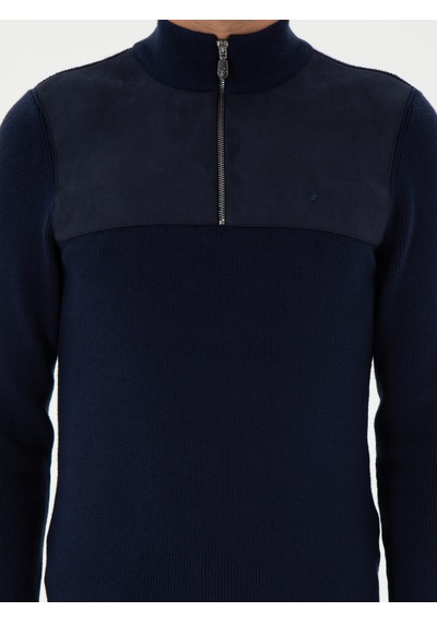 Cacharel Lacivert Slim Fit Kazak