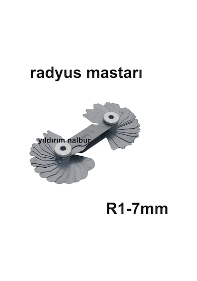 Radyus Mastarı R1-7mm Radüs Mastar Tornacı