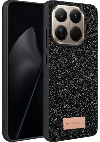 Onegif Xiaomi Mi 15t Pro Bright Simli Kapak - Siyah -