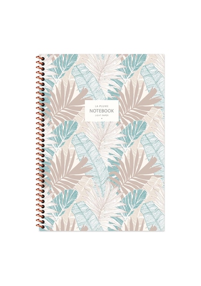 A6 Çizgili Defter La Plume Leaves Mavi
