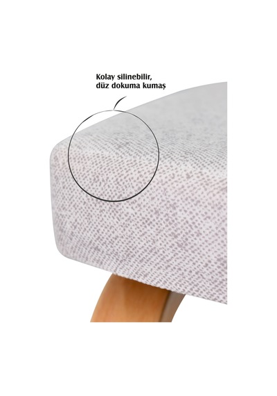 Vilinze Lodos Sandalye Demre Yuvarlak Ahşap Mutfak Masası Takımı - 90x90 Cm Beyaz