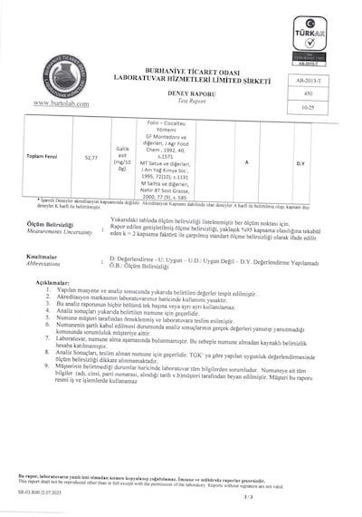 2 Lt Natürel Birinci Zeytinyağı 2025/26 Oliveart Soğuk Sıkım Filtresiz