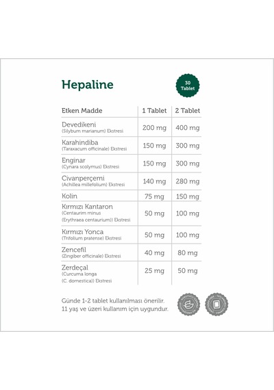 Hepaline 9 Hepa İçerikli 30 Tablet 3 Kutu
