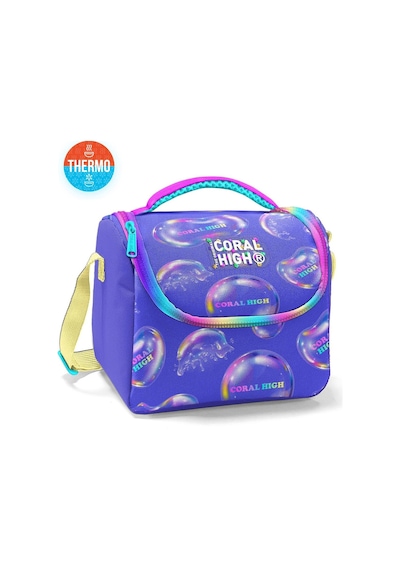 Coral High Kids Lavanta Pembe Baloncuk Desenli Thermo Beslenme Çantası 11889