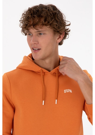 U.S. Polo Assn. Erkek Regular Fit Kapüşonlu Şardonlu Bakır Basic Sweatshirt 50315582-VR182