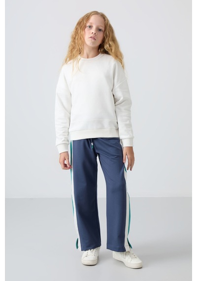 Oversize 3lü Paket Sarı-ekru-su Yeşili Kız Çocuk Sweatshirt - 75150 Sarı