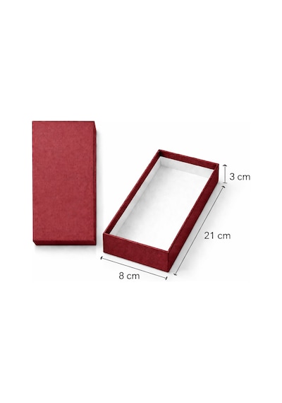 Lüks Kapaklı Hediye Kutusu 21x8x3 Cm Bordo Düz