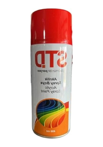 400 Ml Kırmızı Akrilik Sprey Boya, Farklı Yüzeyler İçin 0000 Parlak Vernik