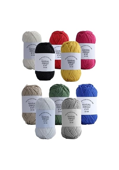 25 Gram Mini Cotton Serisi%100 Pamuk Örgü İpi 10 Renk Punch Ve Amigurumi İpi