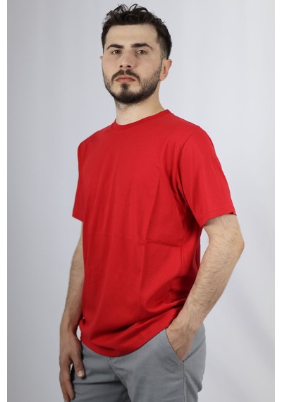 Ventov %100 Pamuk Regular Fit Erkek Tişört Vts2603 Kırmızı