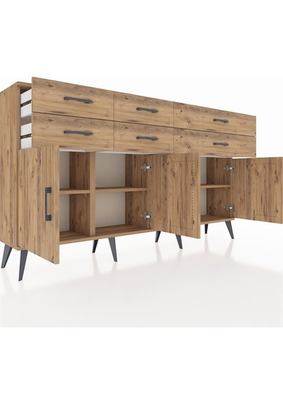 Arges Konsol 3 Raflı 6 Çekmeceli 4 Kapaklı 176x30x99 Çam-çam Atlas Çam - Atlas Çam Arges Konsol 3 Raflı 6 Çekmeceli 4 Kapaklı 176x30x99 Çam-çam Atlas Çam - Atlas Çam