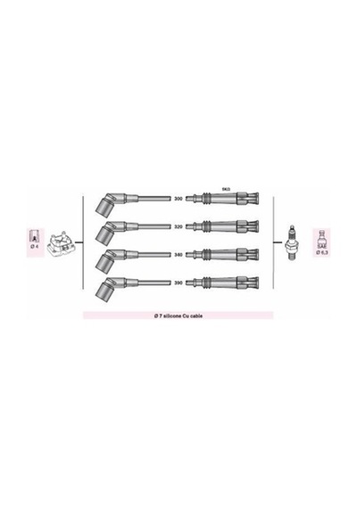 Buji- Kablosu Bmw 316-318 1600 -1800 8v 1993-00 Netex Ntx Sp06 045