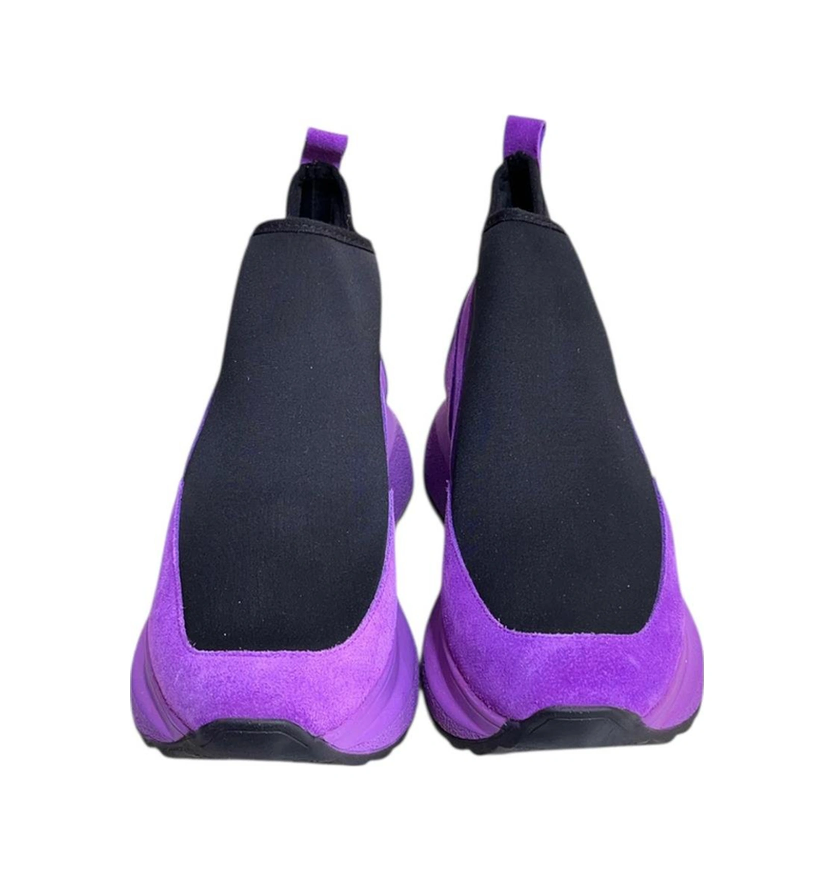 Tufan Shoes Mor Hakiki Deri Süet Strech Yüzlü Bilekte Sneaker Mor