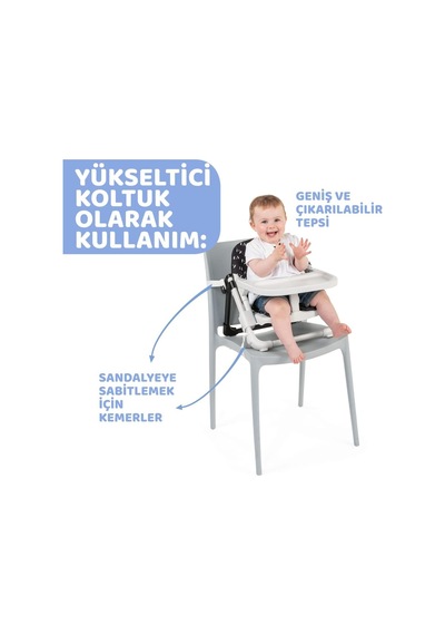 Chairy Yükseltici Mama Sandalyesi, Siyah