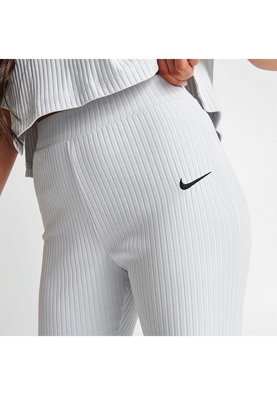 Sportswear High-waisted Wide Leg Ribbed Kadın Eşofman Altı Dv7868 - 025 Gri