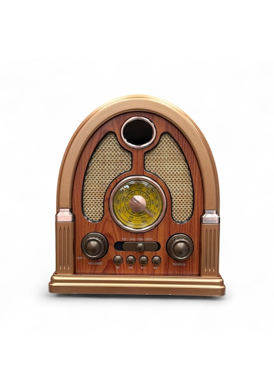 Rt-710a Ahşap Tasarım Nostalji Radyo,bluetooth Özellikli Eskitme Nostaljik Radyo