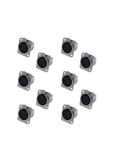 Losen La1091 Xlr 3-pin Dişi Soket Konnektör 10 Lu Paket