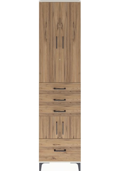 Arges Dolap 4 Raflı 4 Çekmeceli 4 Kapaklı 60x30x243 Aytaşı-çam Aytaşı