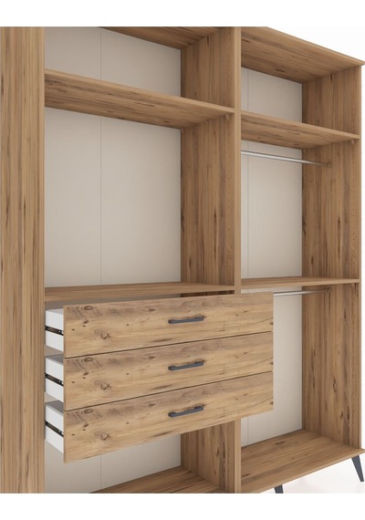 Hyperion Gardrop 4 Raflı 3 Çekmeceli 2 Askılı 176x44x221 Çam-çam Çam Hyperion Gardrop 4 Raflı 3 Çekmeceli 2 Askılı 176x44x221 Çam-çam Çam