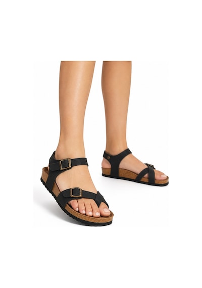 Dadwolf Rahat Taormına Leolı 1021077 Mayari Rio Kids Birkens Model Ortopedik Sandalet Siyah
