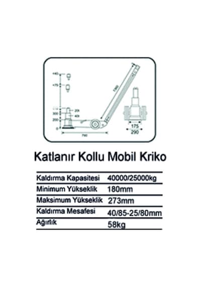 Gemasa 25-40 Mobil Pnomatik Havalı Kriko