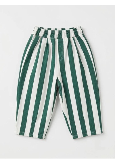 Poala Kids Yeşil Çizgili Balloon Jeans